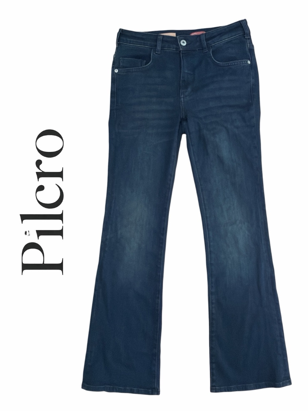 Pilcro Dark Blue The DemiLune Boot Jeans - Size 28